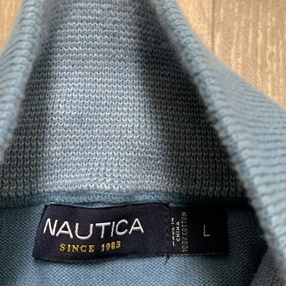 Mens Nautica Quarter Zip Pullover‎ Sweater - Picture 7 of 8